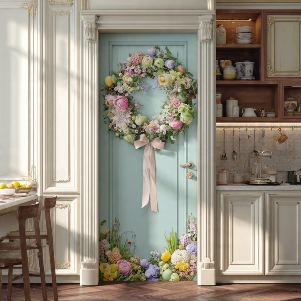 Spring Wreath Ideas for Kitchen Doors