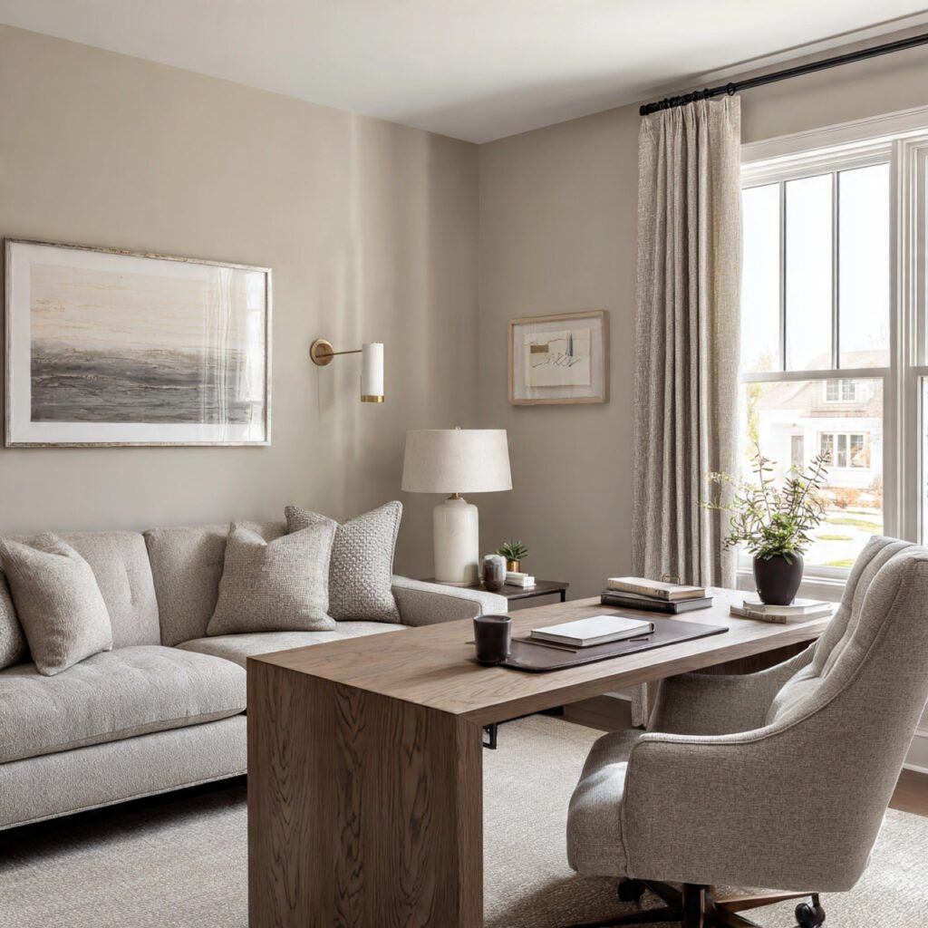 Neutral Tone Home Office