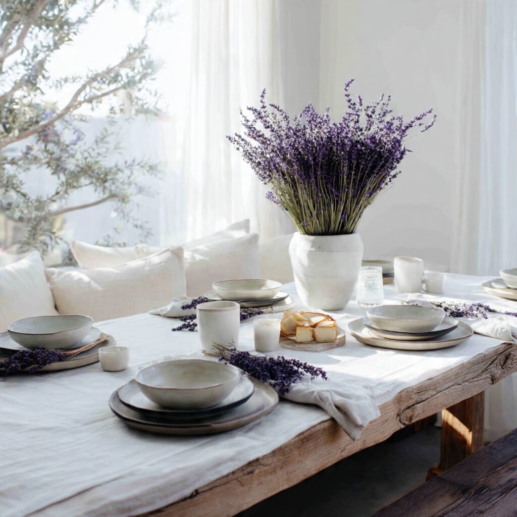 24 Beautiful Easter Table Settings Ideas for Every Style 18 Lavender Infused Theme