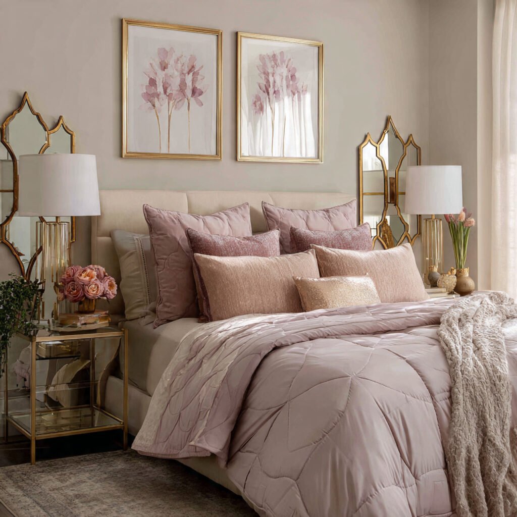 Pink and Gold Spring Decor Ideas