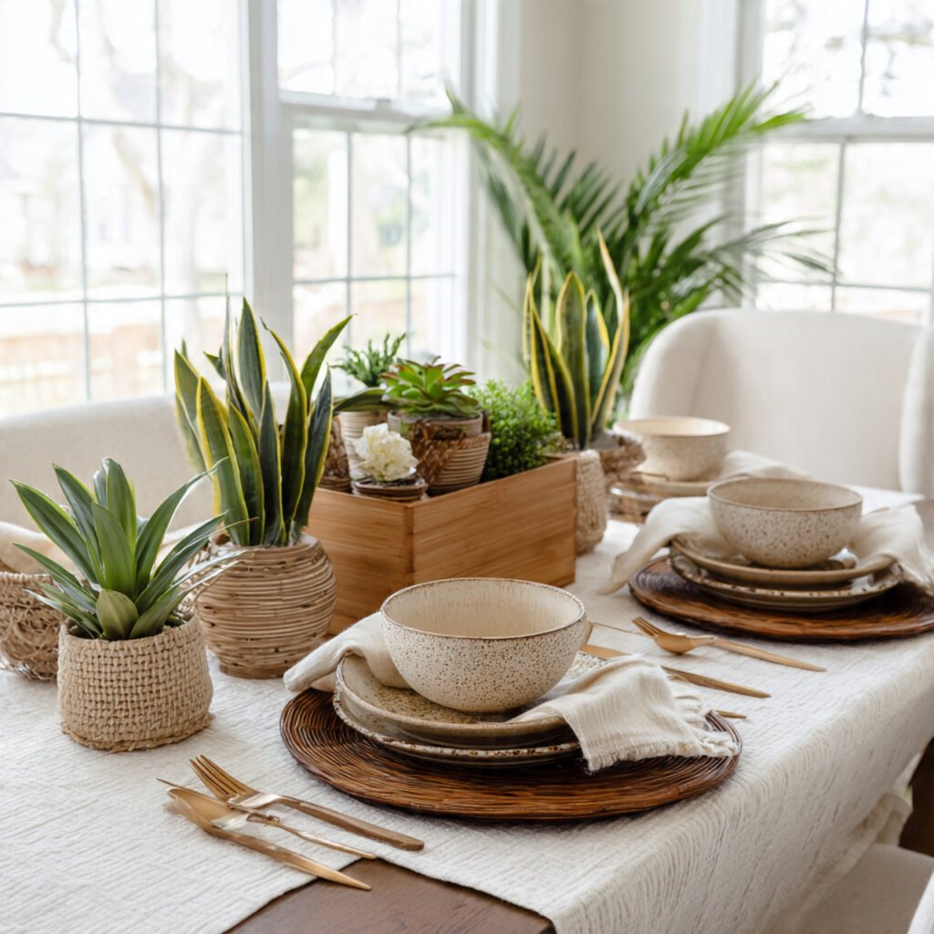 24 Beautiful Easter Table Settings Ideas for Every Style 21 Sustainable Celebration Layout