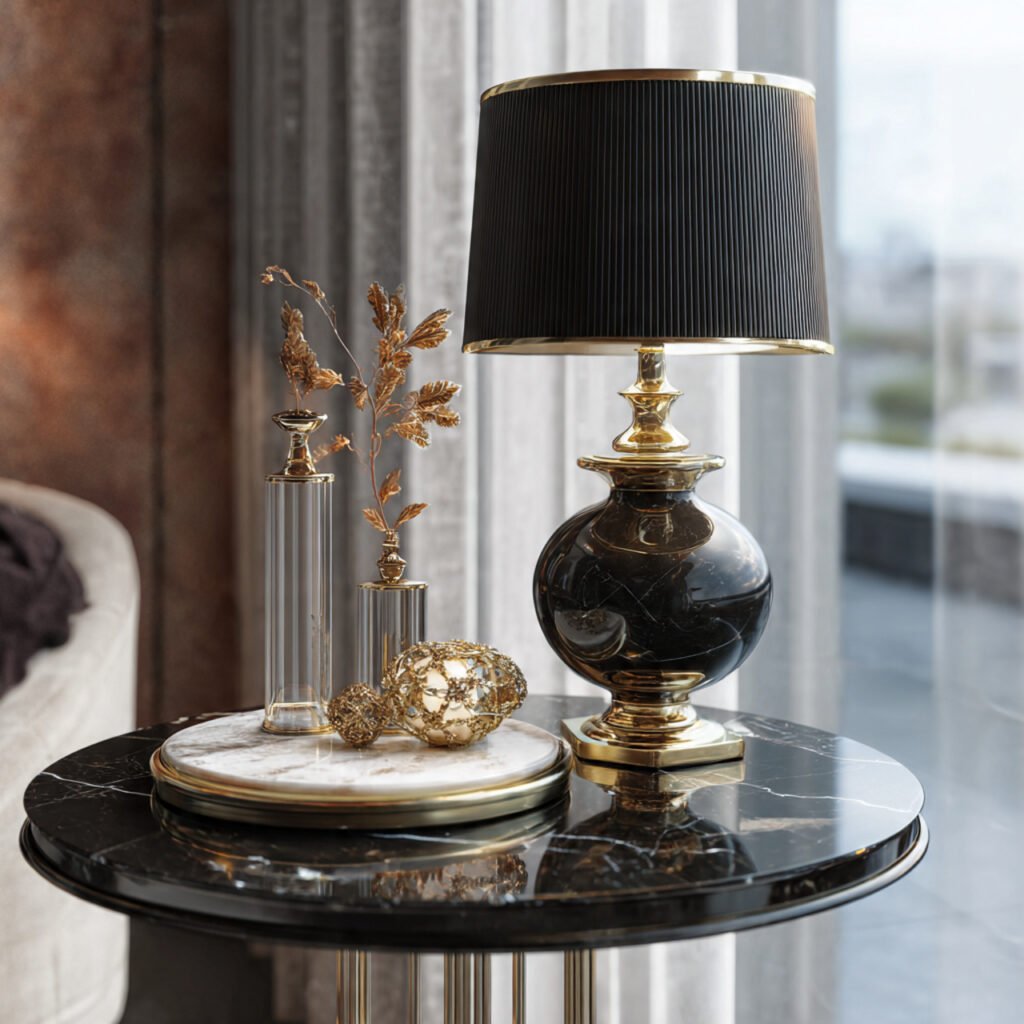 Marble and Metallic Accent Ideas