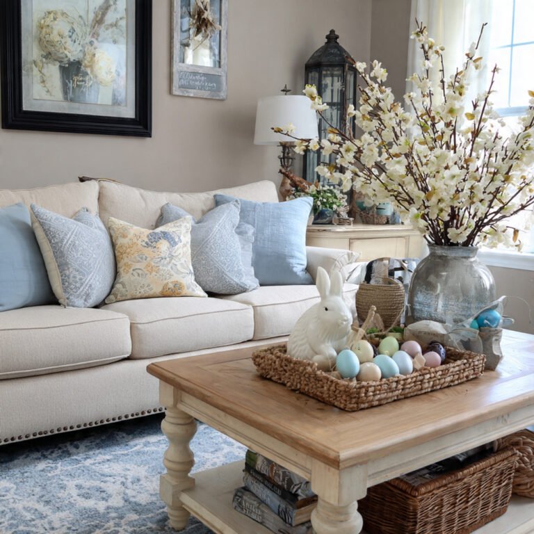 easter living room decor
