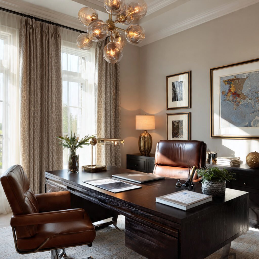 30 Aesthetic Home Office Desk Setup Ideas for Productivity 13 Luxury Executive Desk Setup Ideas