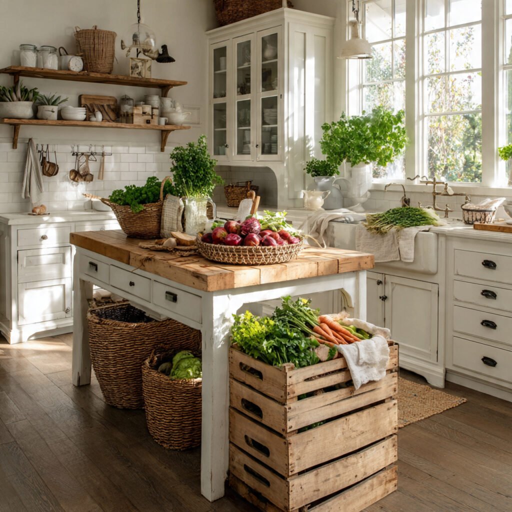 Rustic Wood Crate Island Ideas