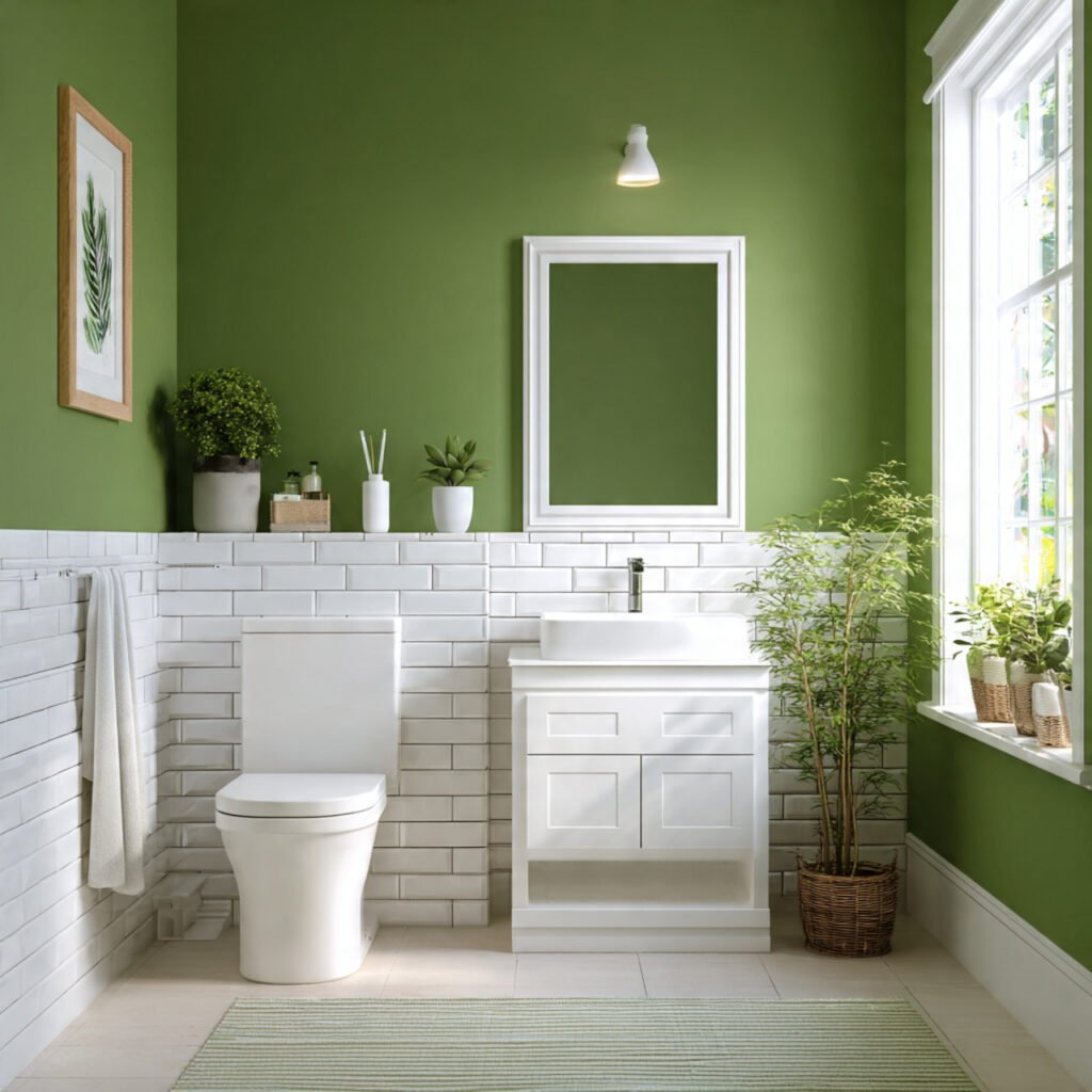 Green and White Bathroom Ideas