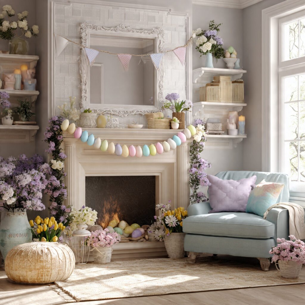 28 Creative Easter Living Room Decor Ideas for a Stylish Home 14 Easter Garland and Banner Ideas
