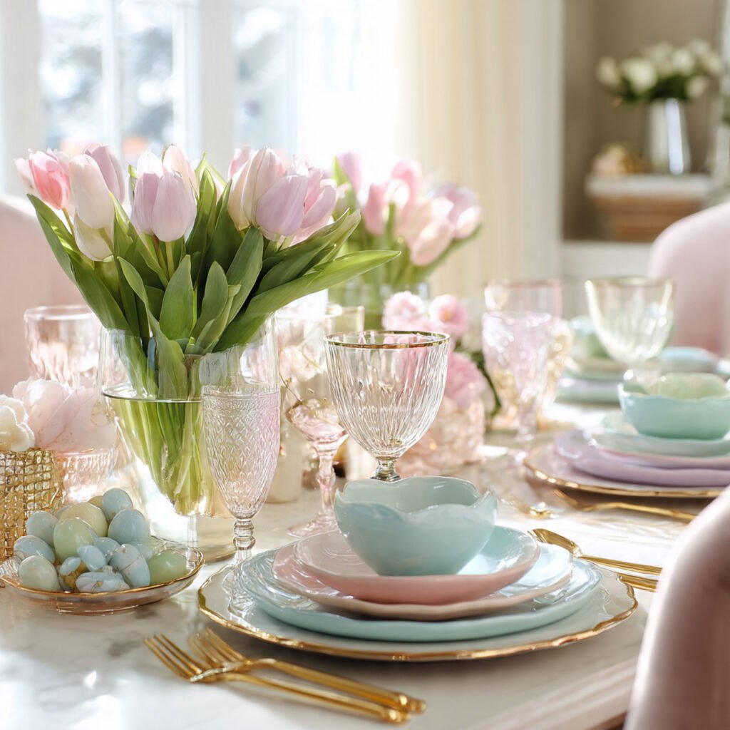 24 Beautiful Easter Table Settings Ideas for Every Style 3 Elegant Pastel Display