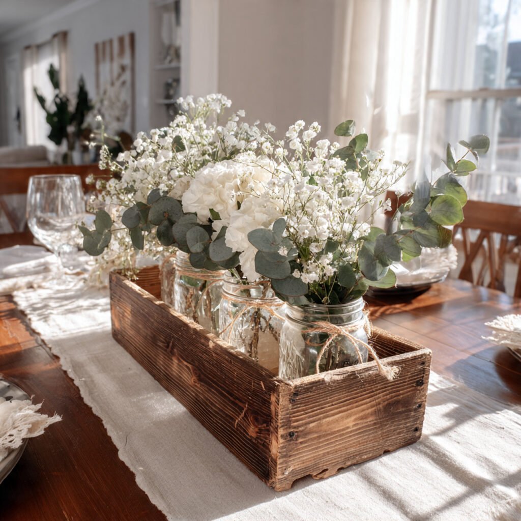 27 Easy and Elegant Spring Centerpiece Ideas 3 Rustic Farmhouse Centerpiece Ideas