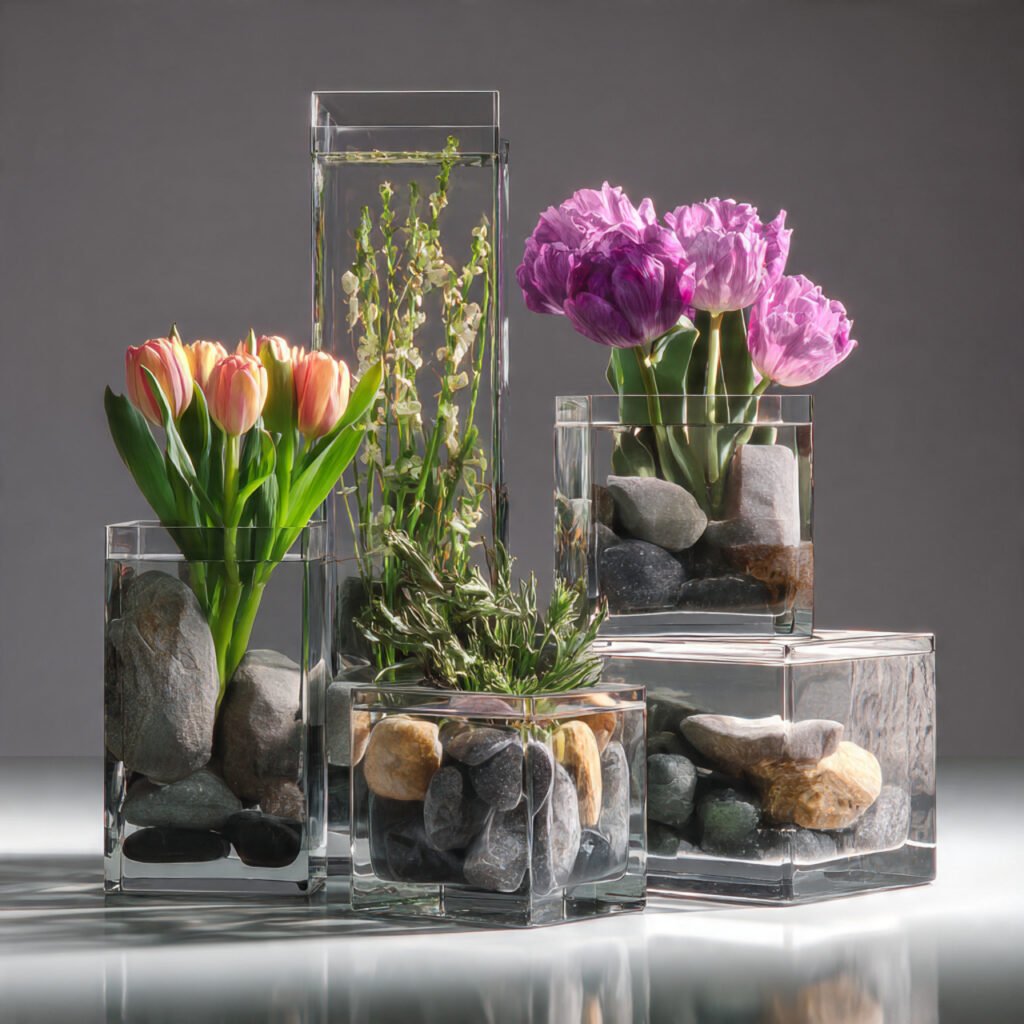 27 Easy and Elegant Spring Centerpiece Ideas 23 Glass Vase Layered Ideas