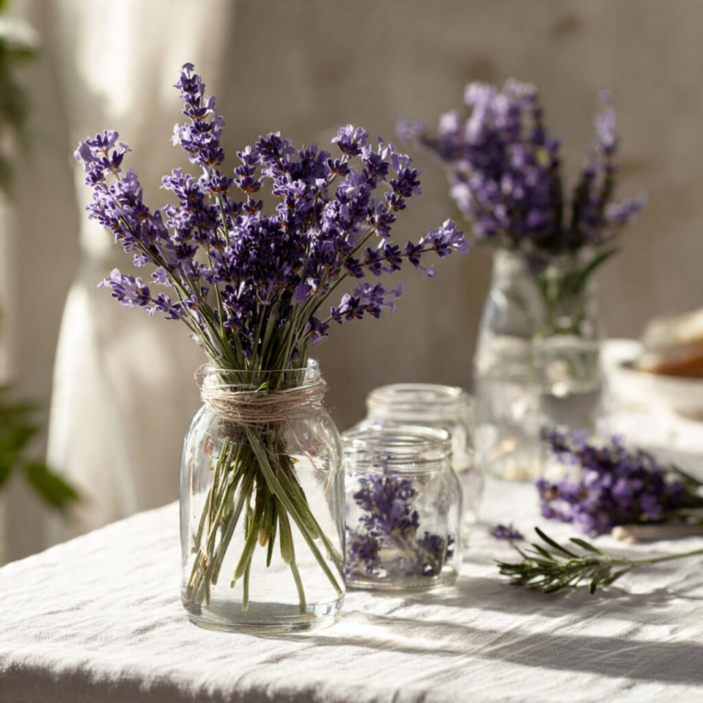27 Easy and Elegant Spring Centerpiece Ideas 17 Lavender Display Ideas