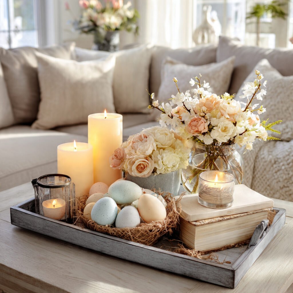 28 Creative Easter Living Room Decor Ideas for a Stylish Home 11 Easter Coffee Table Decor Ideas