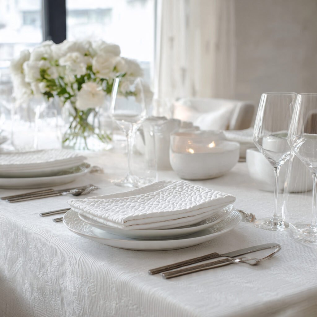 24 Beautiful Easter Table Settings Ideas for Every Style 19 Classic All White Setting