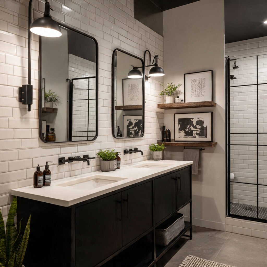 Black Frame Mirror Decor Ideas