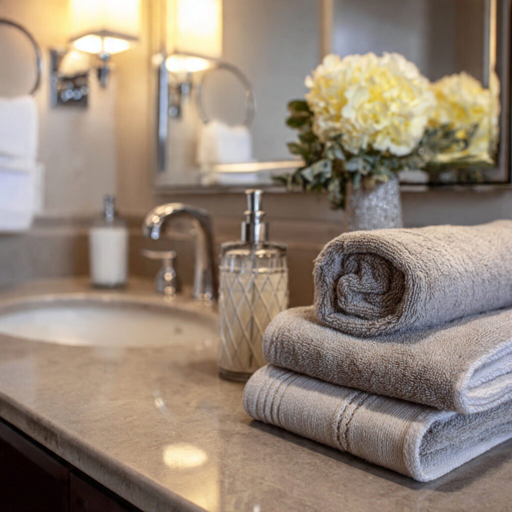 25 Bathroom Sink Decor Ideas That Instantly Elevate Your Vanity 11 Guest vanity presentation ideas