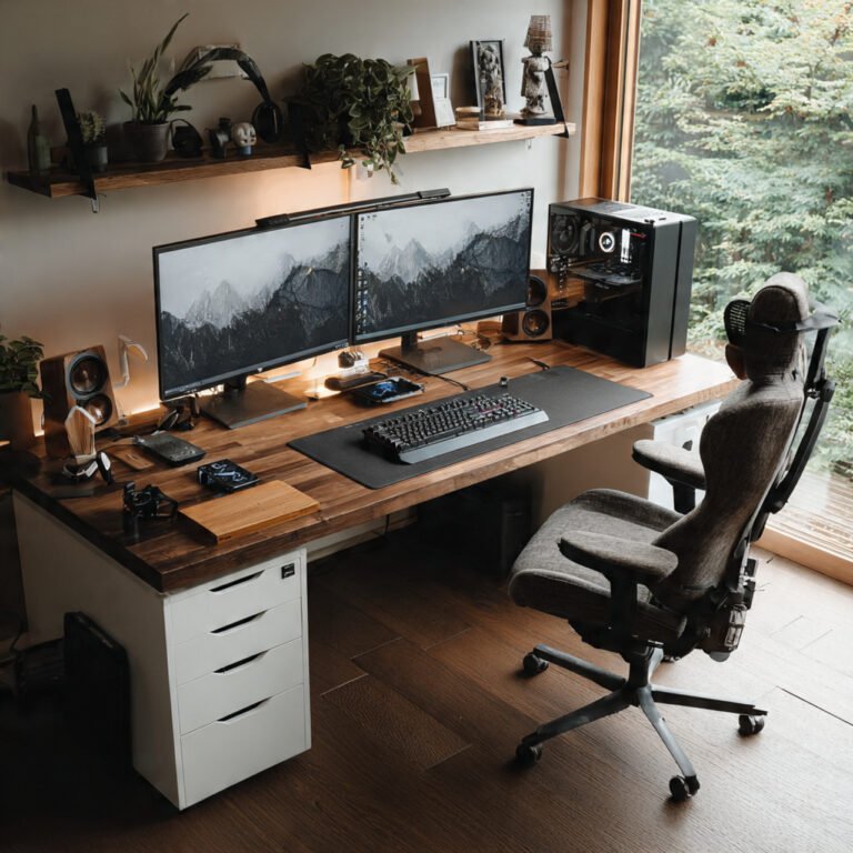 home office desk setup