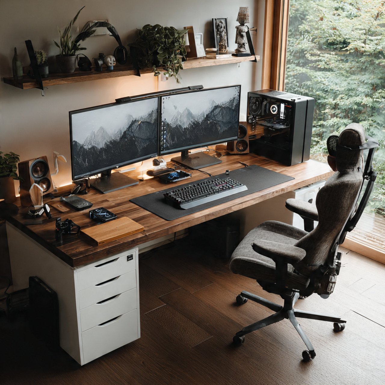 30 Aesthetic Home Office Desk Setup Ideas for Productivity 1 home office desk setup
