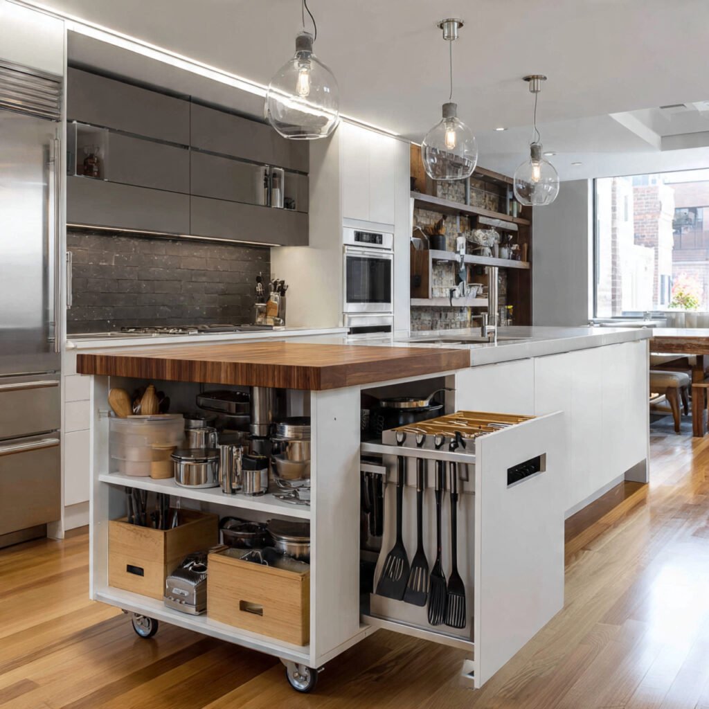 Rolling Cart Insert Island Ideas
