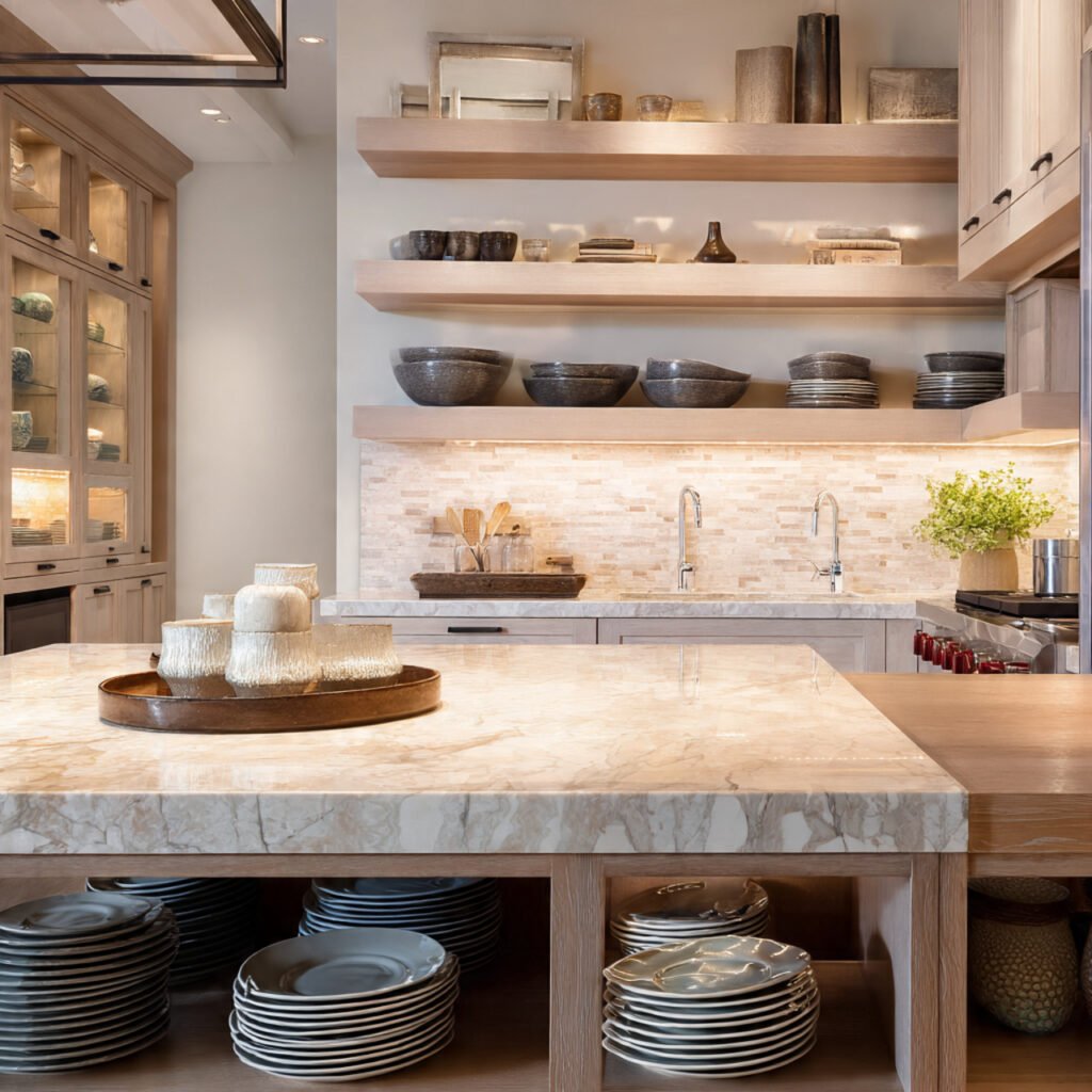 Under-Counter Shelf Island Ideas