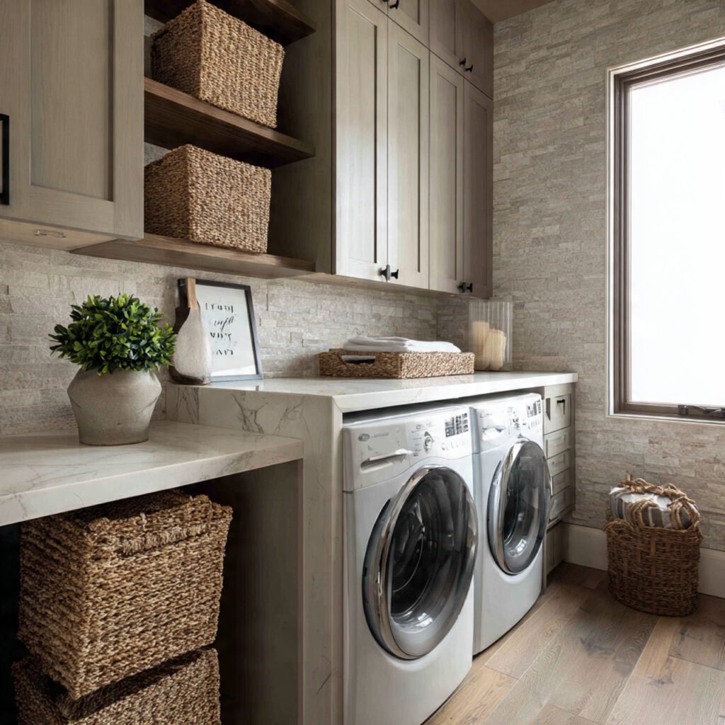 32 Stunning Laundry Room Makeover Ideas 2026 for Stylish Homes 30 Laundry Room Makeover Ideas with Textured Finishes