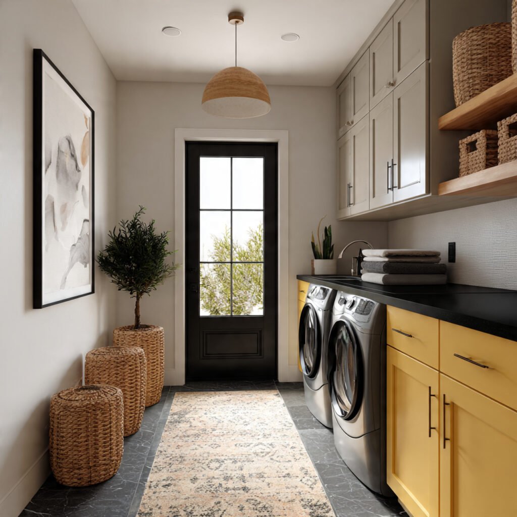 32 Stunning Laundry Room Makeover Ideas 2026 for Stylish Homes 11 Laundry Room Makeover Ideas with Bold Color Accents