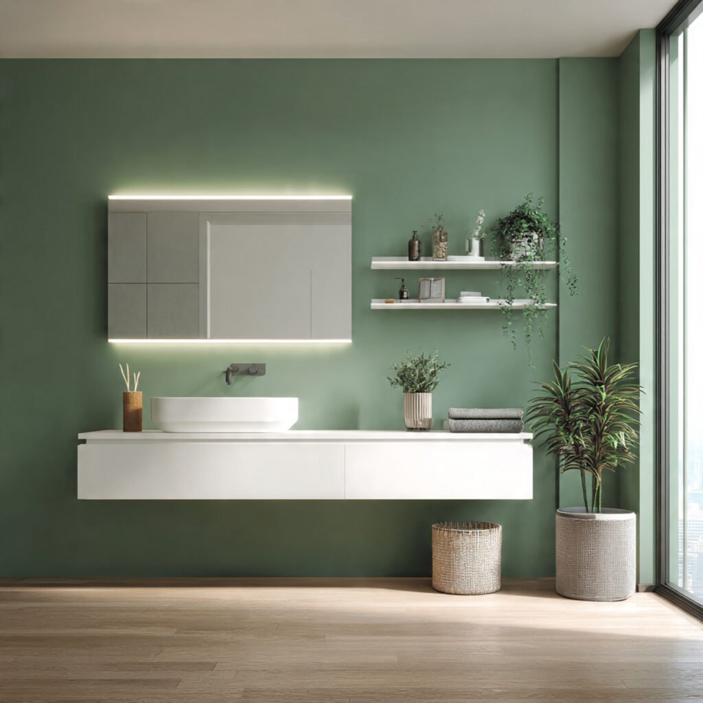 Minimalist Green Bathroom Ideas