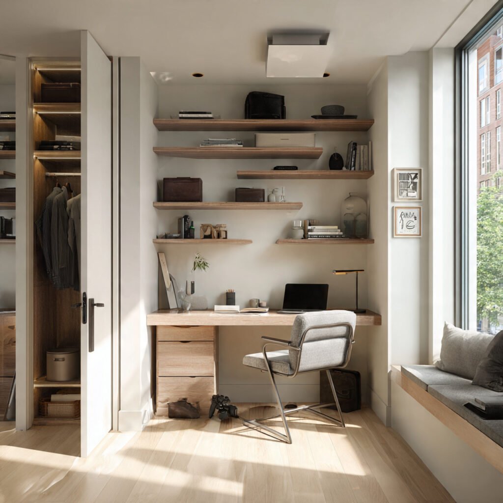 30 Aesthetic Home Office Desk Setup Ideas for Productivity 24 Compact Apartment Desk Setup Ideas