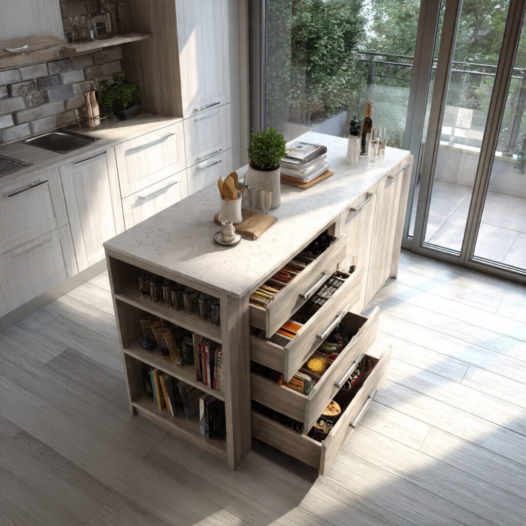 Compact Small Kitchen Island Storage Ideas