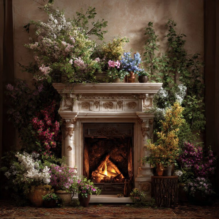 spring fireplace
