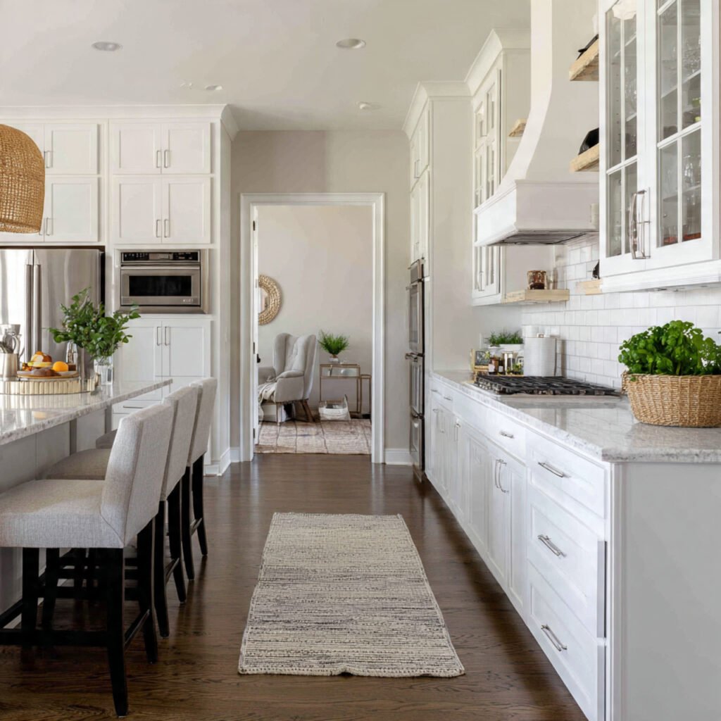 Transitional White Kitchen Cabinets Inspiration