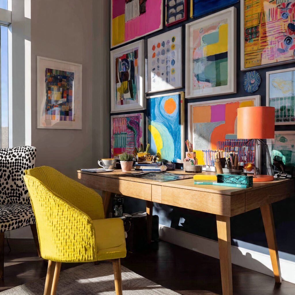 30 Aesthetic Home Office Desk Setup Ideas for Productivity 18 Colorful Creative Desk Setup Ideas