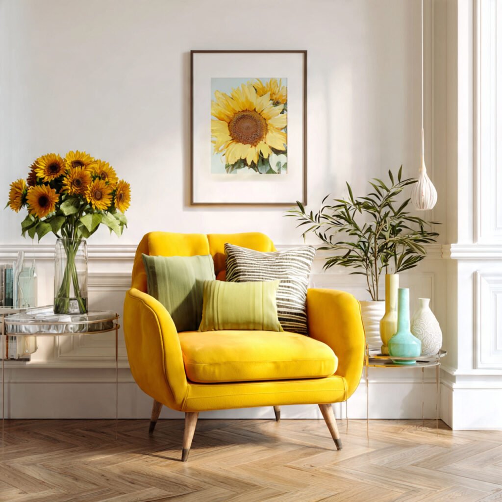 Sunflower Yellow Accent Ideas