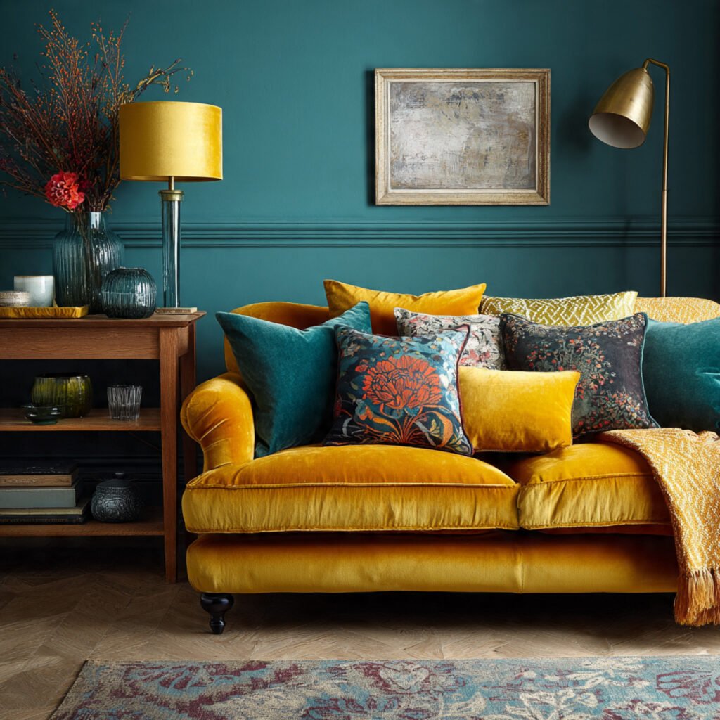 Marigold and Mustard Summer Living Room Colors Ideas