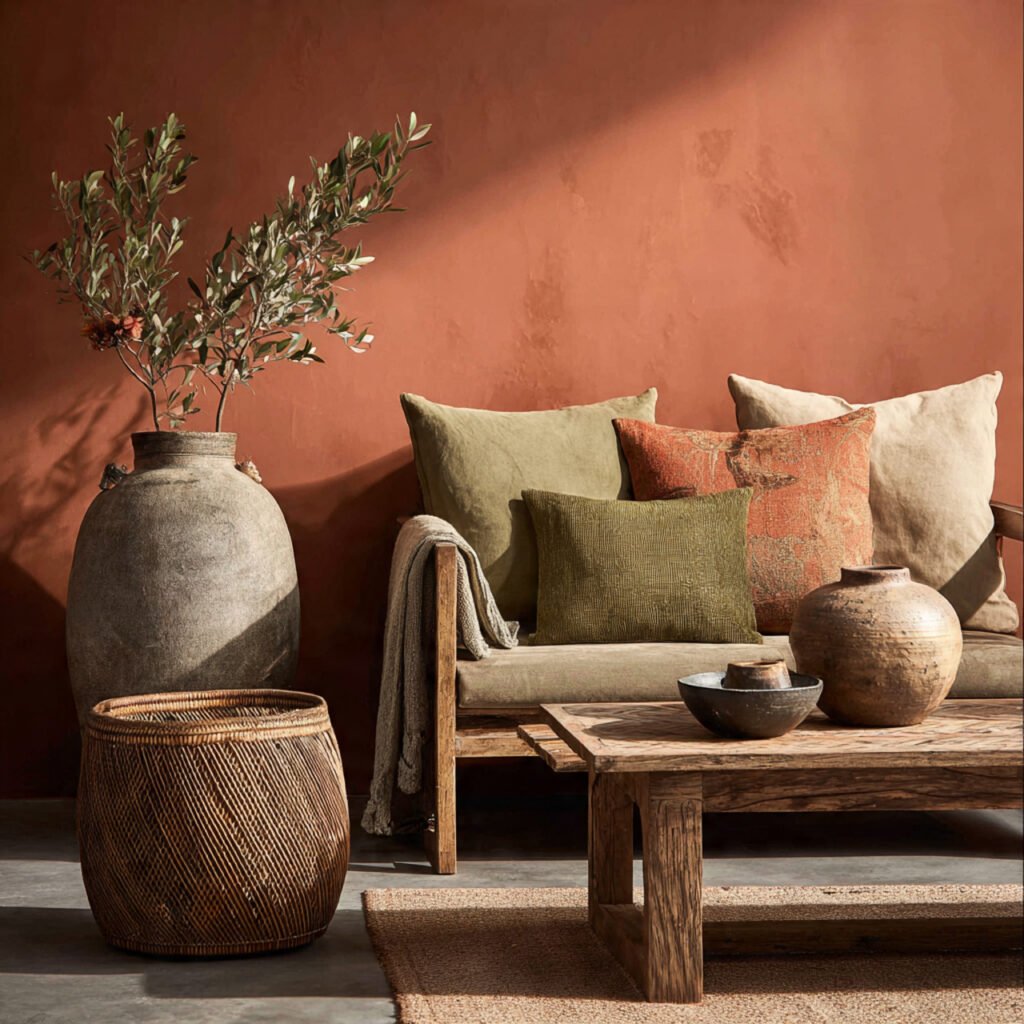Warm Terracotta Living Room Colors Ideas