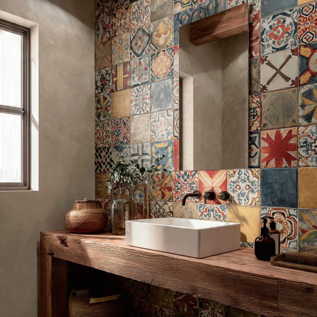 20 Stunning Spanish Bathroom Ideas That Bring Mediterranean Charm Home 9 Decorative Wall Tile Pattern Ideas