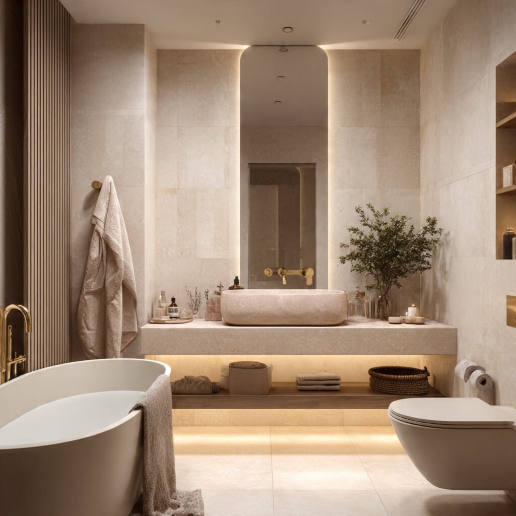 Soft Beige and Cream Bathroom Ideas
