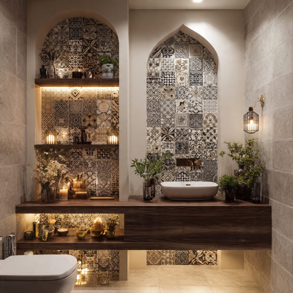 20 Stunning Spanish Bathroom Ideas That Bring Mediterranean Charm Home 19 Decorative Wall Niche Decor Ideas