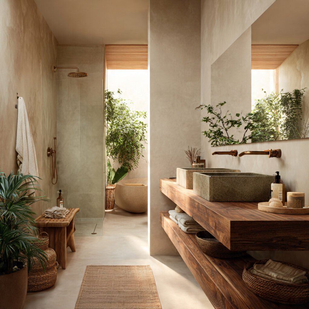 Nature-themed bathroom ideas
