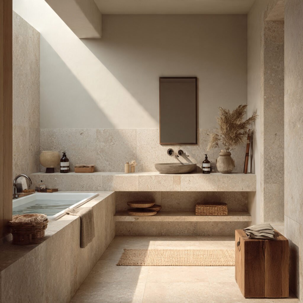 Neutral palette bathroom ideas