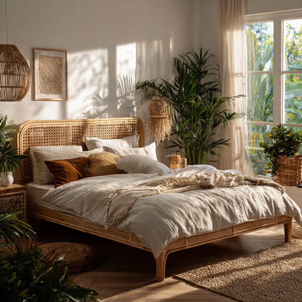 24 Summer Bedroom Aesthetic Ideas to Create a Dreamy and Relaxing Space 13 Rattan Decor Bedroom Ideas
