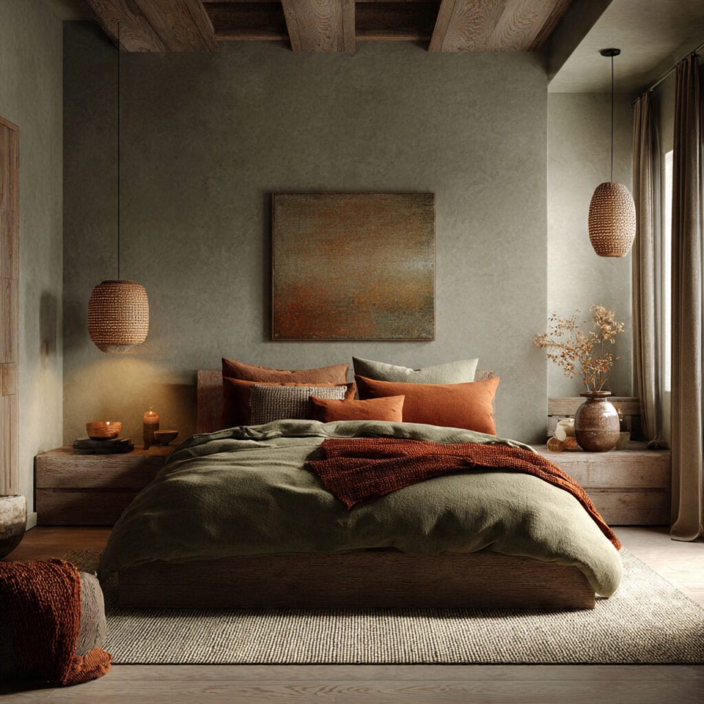 24 Summer Bedroom Aesthetic Ideas to Create a Dreamy and Relaxing Space 22 Earthy Tone Bedroom Ideas