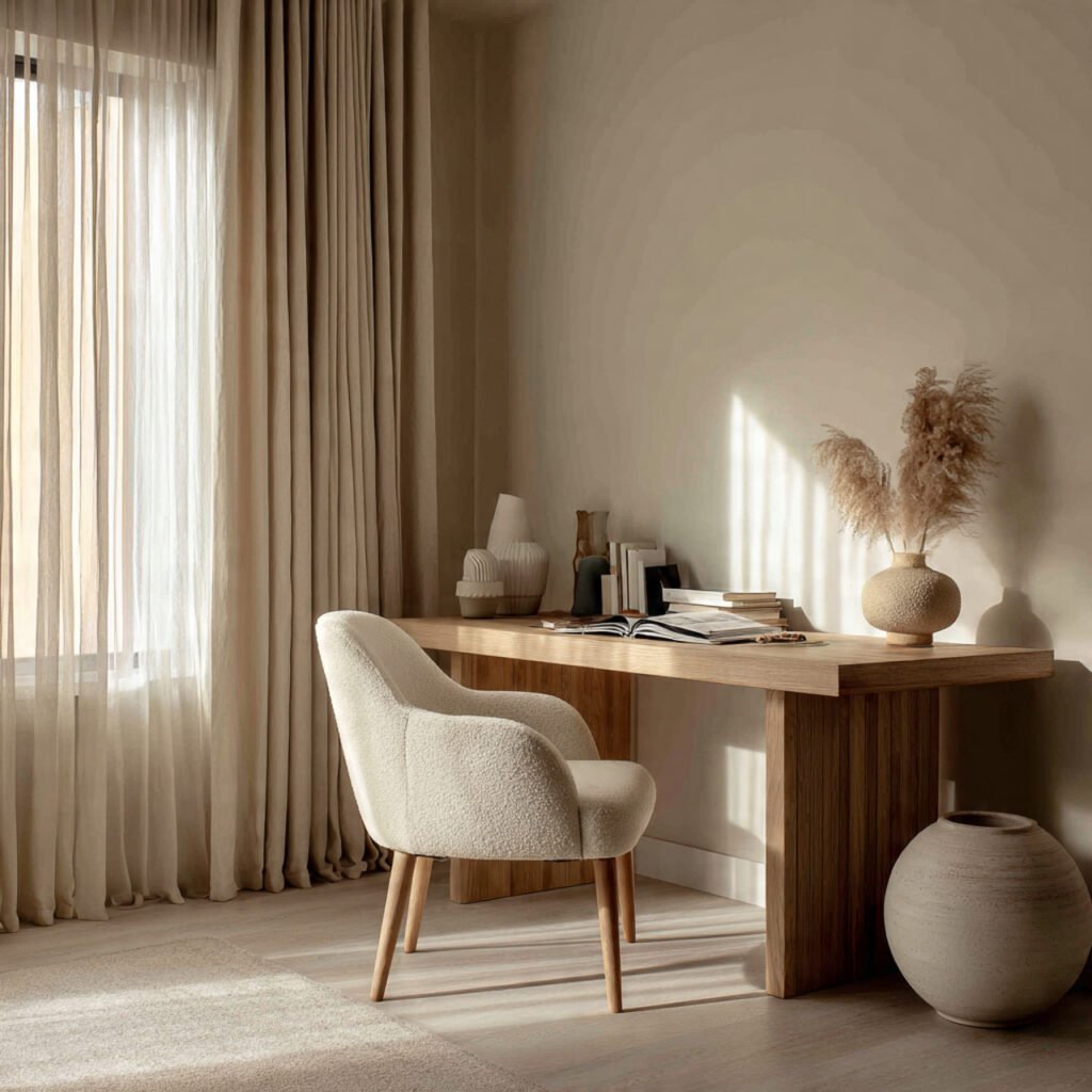 Neutral Tone Workspace Design Ideas