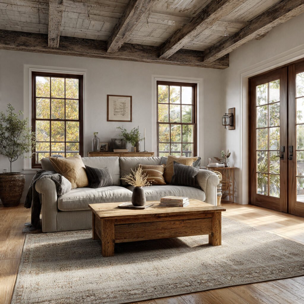 Rustic Wood Accent Living Room Ideas