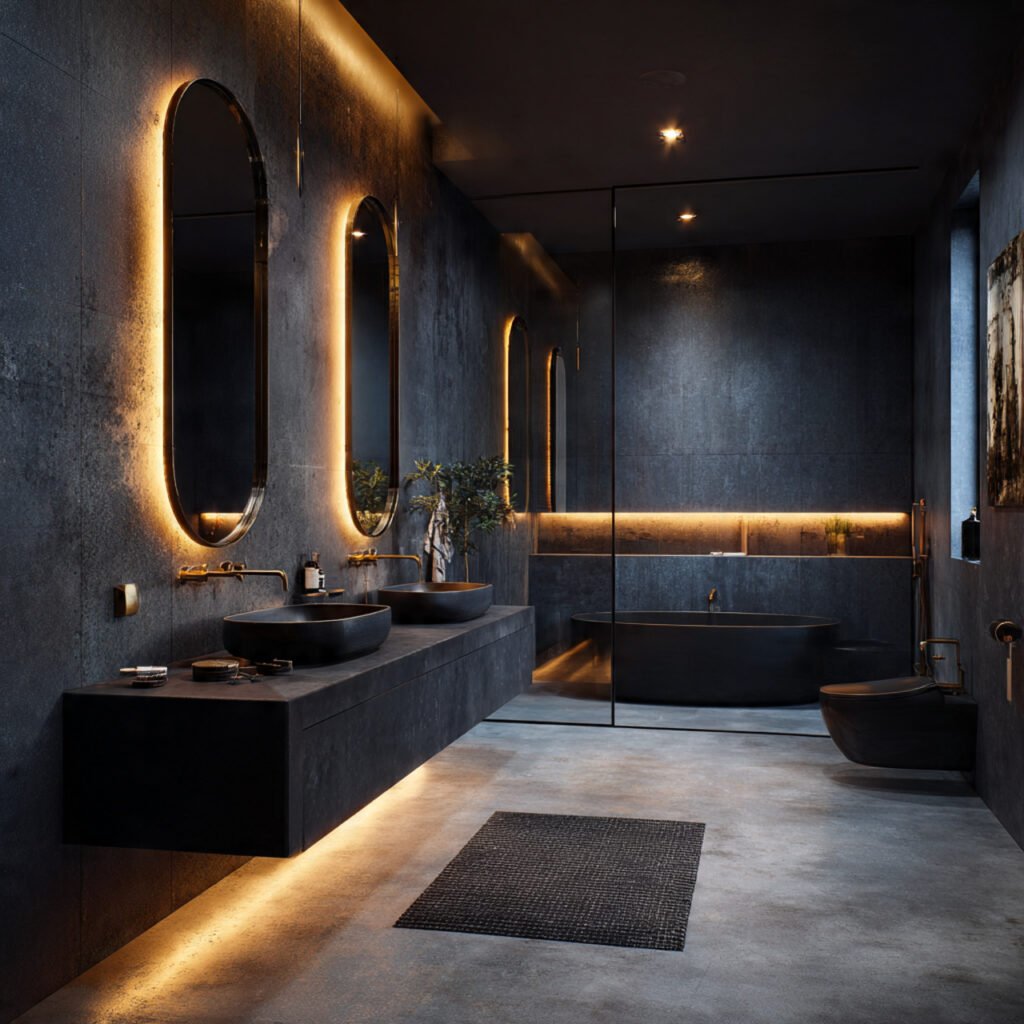 Dark and moody bathroom ideas