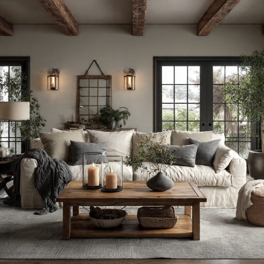 Farmhouse Sofa Styling Living Room Ideas