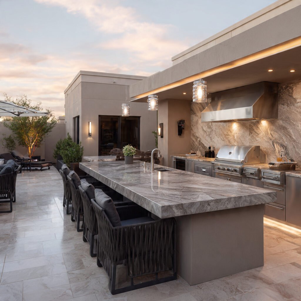 High-end backyard kitchen ideas