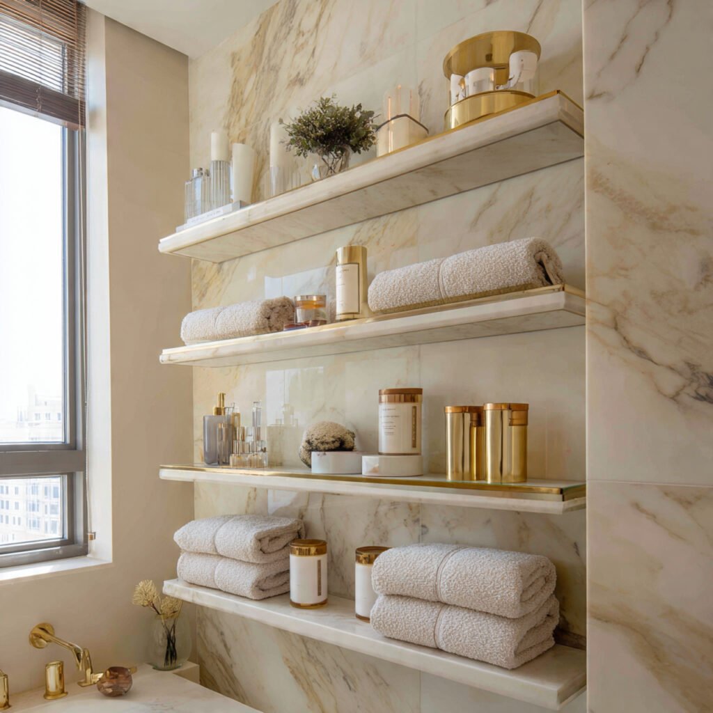Marble Accent Shelf Design Ideas