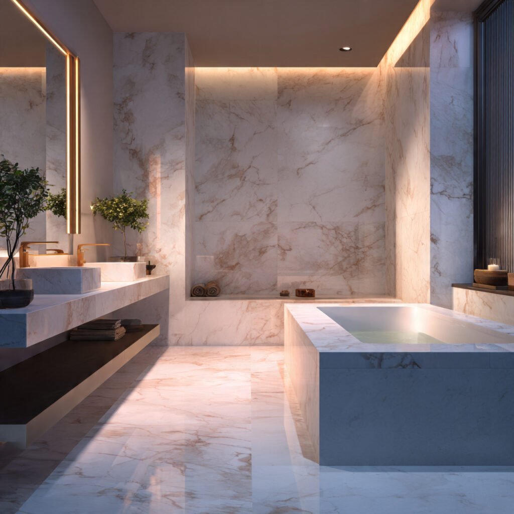 Marble and White Bathroom Ideas