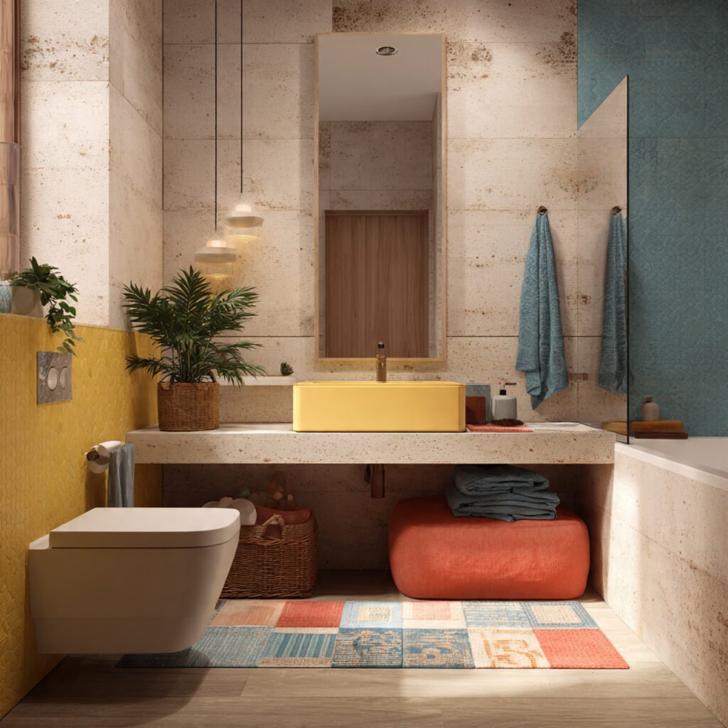 Colorful accent bathroom ideas