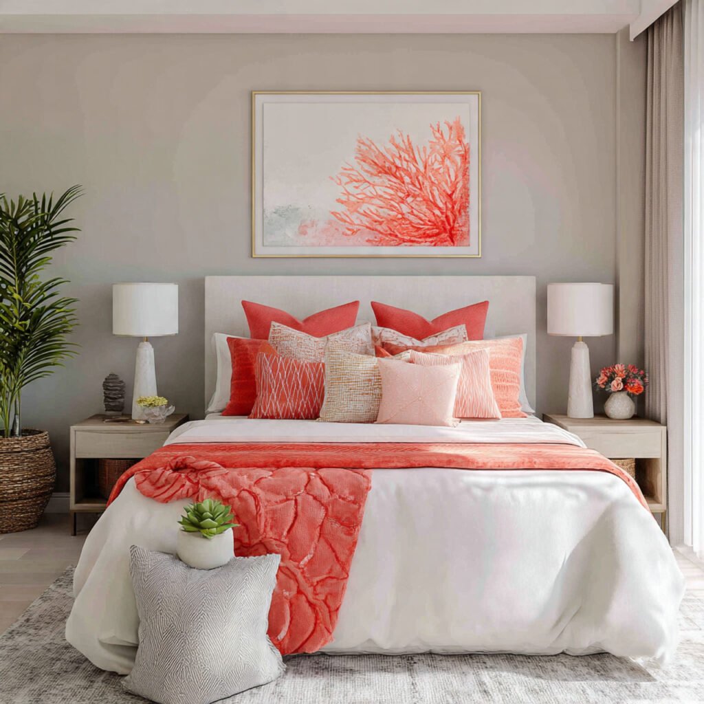 Bold Coral Accent Style